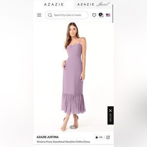 Wisteria Midi Azazie Justina Dress